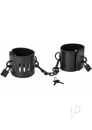 Sex and Mischief Shadow Locking Cuffs - Black