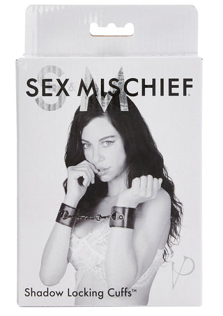 Sex and Mischief Shadow Locking Cuffs - Black