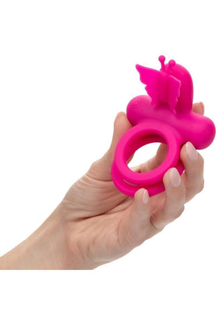 Silicone Rechargeable Dual Butterfly Couples Ring