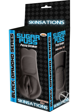 Skinsations Black Diamond Sugar Puss Pussy Stroker Masturbator - Black