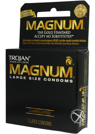 Trojan Condom Magnum Large Size Lubricated - 3 Pack