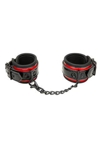 WhipSmart Heartbreaker Buckle Cuff - Black/Red