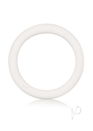 White Rubber Cock Ring - White - Medium