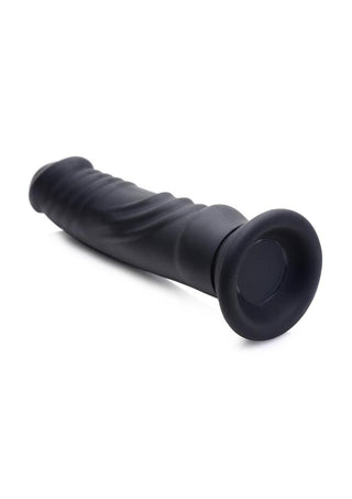 Zeus Vibrating and E-Stim Rechargeable Silicone Dildo with Remote Control